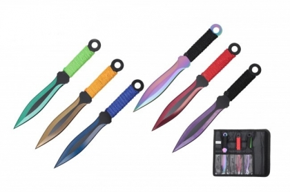 6 Piece Multi Colors Thrower Set