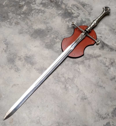 LOTR Anduril Sword Metal Handle With Plaque