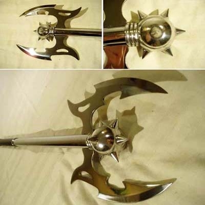 Medieval Battle Axe W- Spike Ball