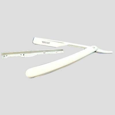 High Carbon Straight Shaving Razor Plastic Handle