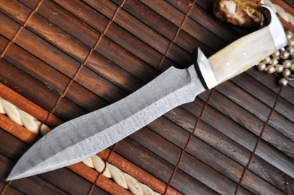 Handmade Damascus hunting Bowie Knife