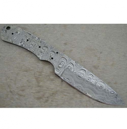Damascus Knife Blank Blade