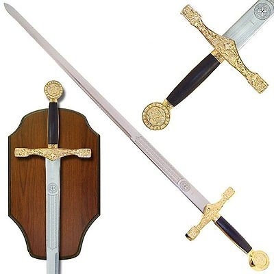 King Arthur Gold Excalibur Medieval Sword
