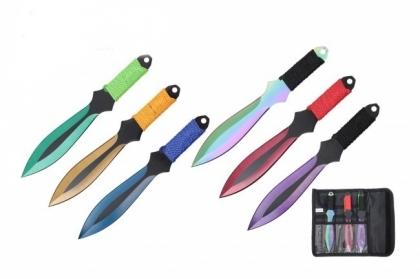 6 Piece Multi Colors Thrower Set