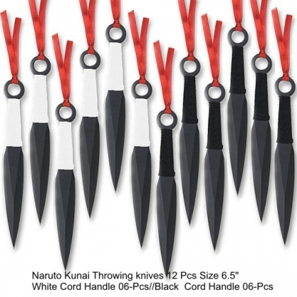 Naruto Kunai Throwing knives Set of 12 Pcs
