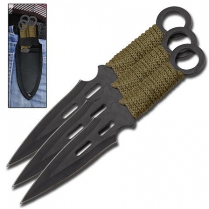 3-Pcs Kunai Flying FAlcon Throwing Knives Set