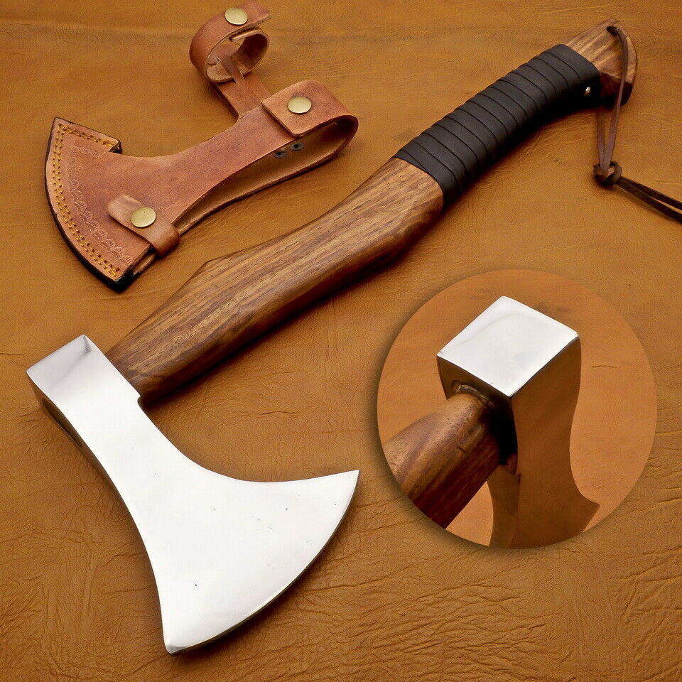Viking Axe, Custom Handmade Engraved High Carbon Steel Axe