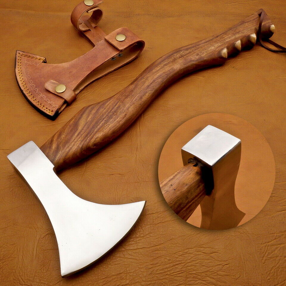 Viking Axe, Custom Handmade Engraved High Carbon Steel Axe