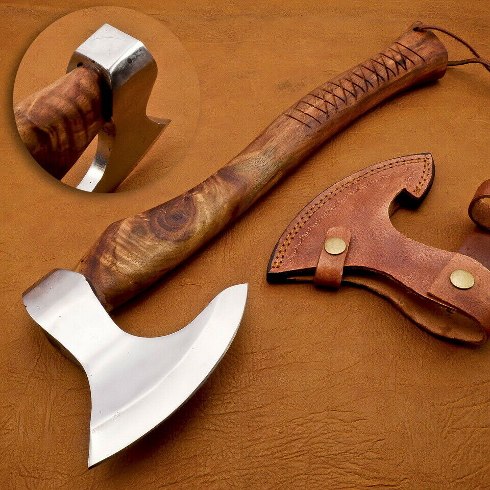 Viking Axe, Custom Handmade Engraved High Carbon Steel Axe