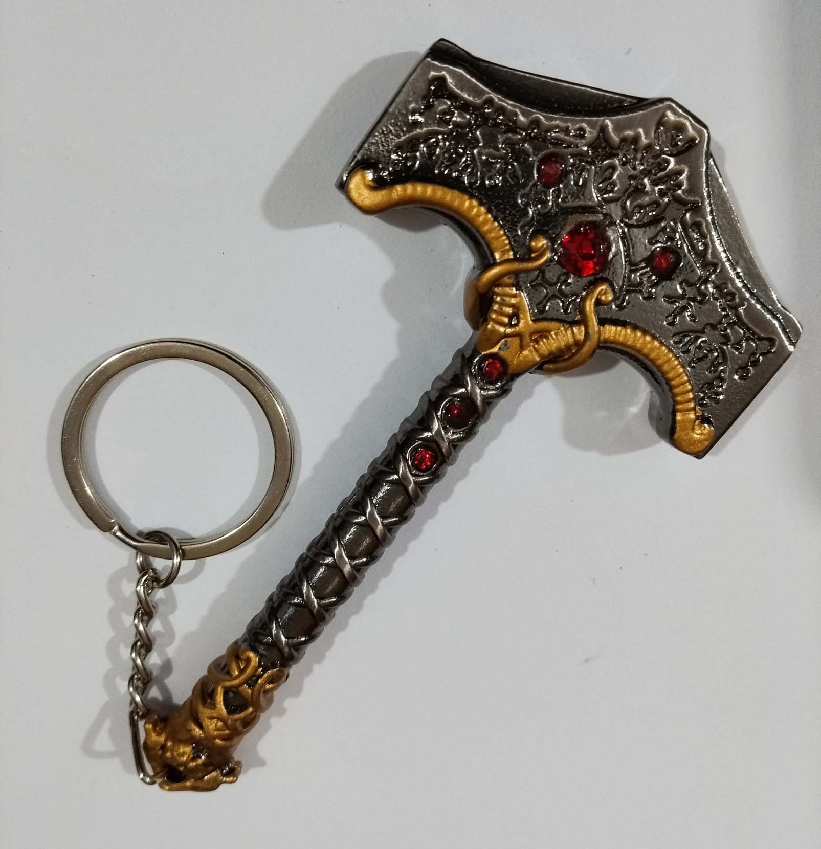 Metal Key chain God of War Thor Hammer Mjölnir