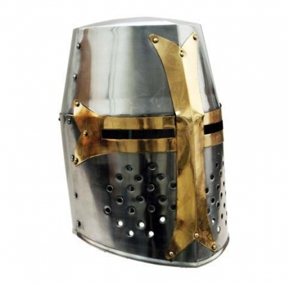 BRASS CRUSADER GREAT HELMET