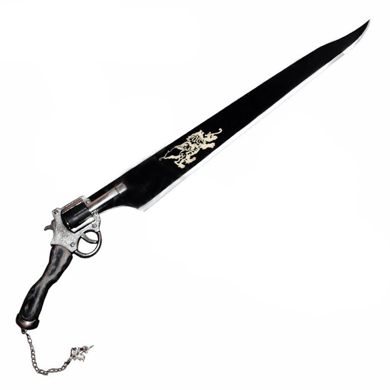 Final Fantasy VIII-8 Squall Functional Gun blade Revolver Black Sword image 2