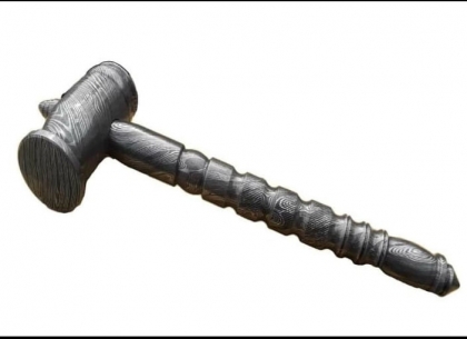 Custom Hand Made Damascis Steel Hammer