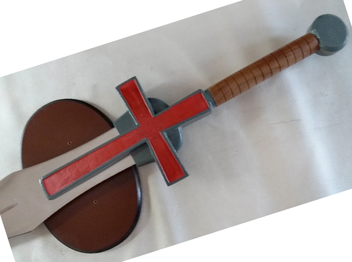 Holy Crusader Medieval Blessed Greatsword Templar Cross Sword image 2