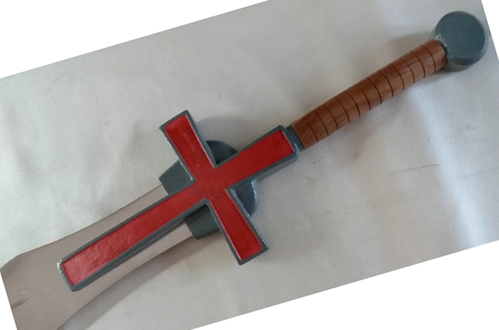 Holy Crusader Medieval Blessed Greatsword Templar Cross Sword image 3