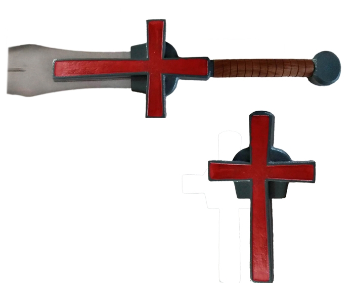 Holy Crusader Medieval Blessed Greatsword Templar Cross Sword image 5