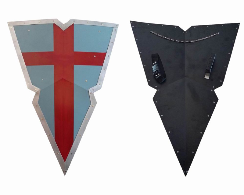 Holy Crusader Kite Shield Steel Templar Heater image 2