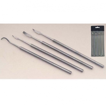 4 PIECE ASSORTED DENTAL SCRAPER SET