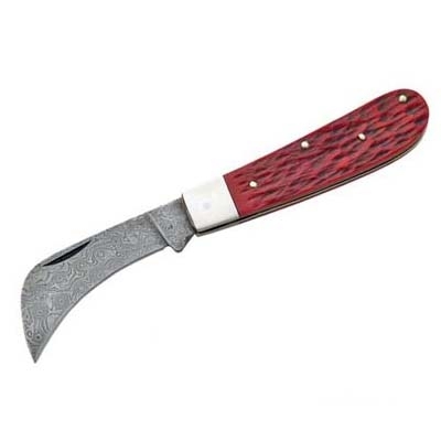 DAMASCUS PRUNER KNIFE  