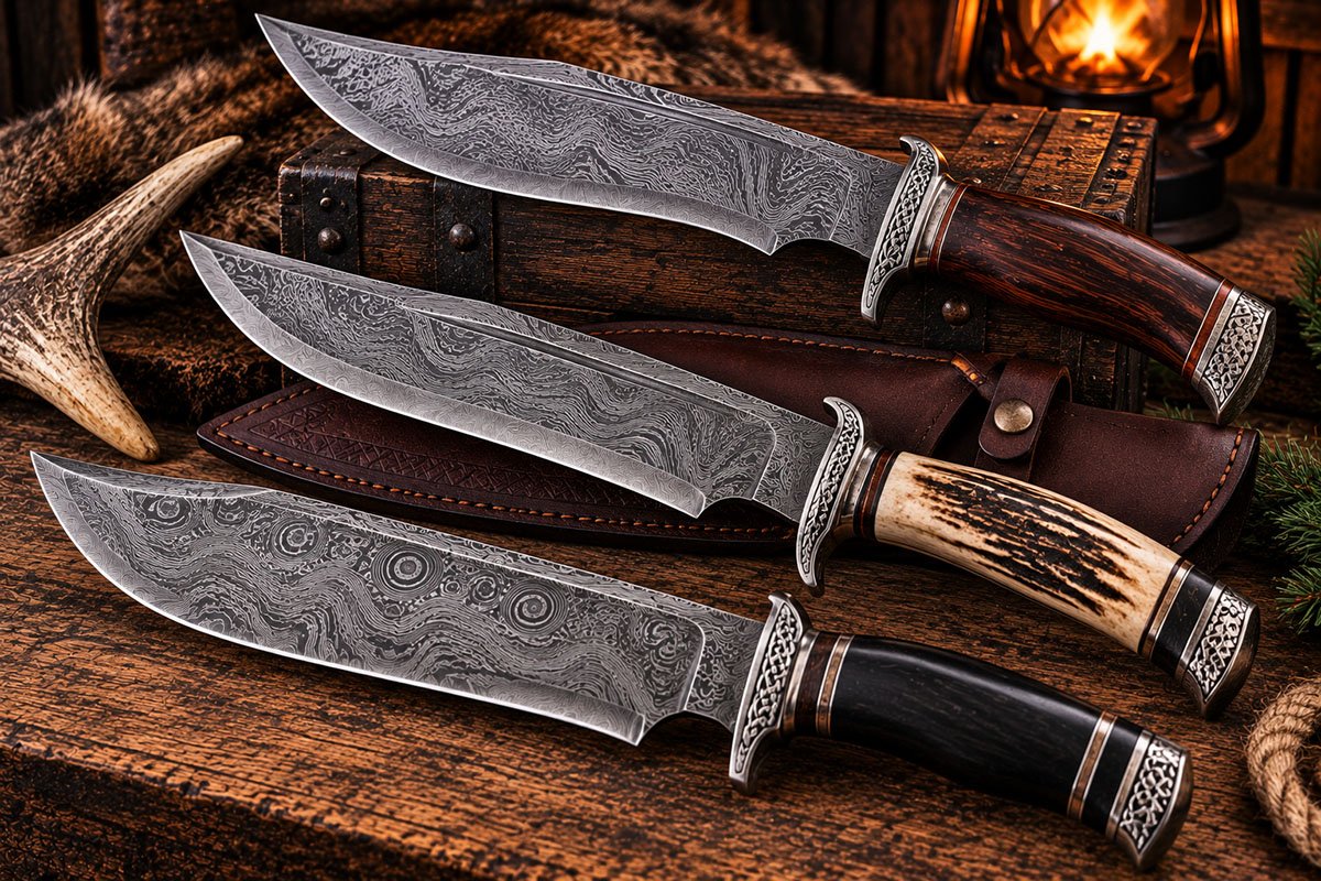 Damascus Bowie Knives