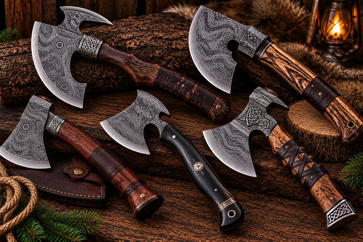 Damascus Steel Axes