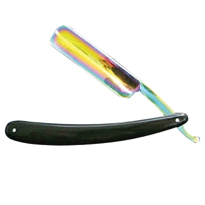 High Carbon Straight Shaving Razor Plastic Handle