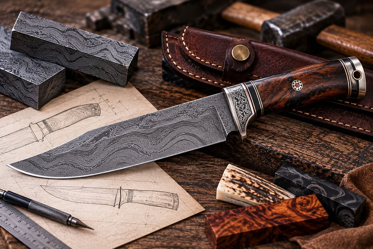 Custom Damascus Knife Orders