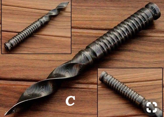 Handmade Damascus Tri Edge Dagger image 4