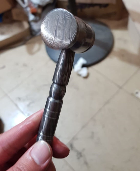 Custom Hand Made Damascis Steel Hammer image 3