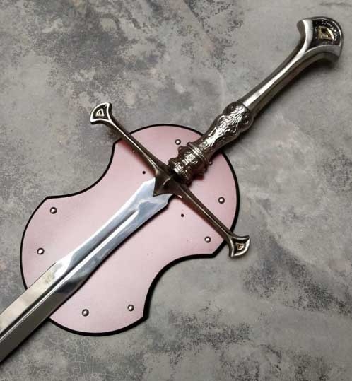 LOTR Anduril Sword Metal Handle With Plaque image 2