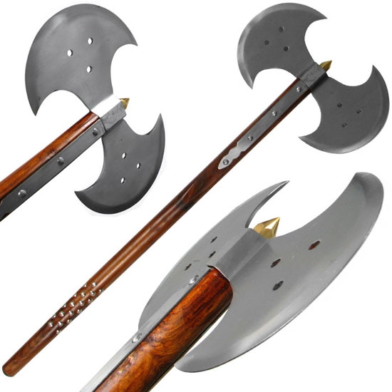 MEDIEVAL DOUBLE BLADE AXE image 2