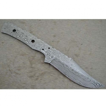 Damascus Knife Blank Blade
