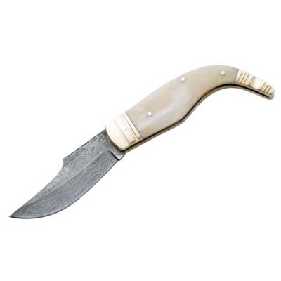DAMASCUS NAVAJA FOLDINF KNIFE