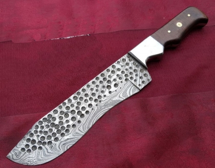 Hammered Forged Damascus Steel Surrvial Knife
