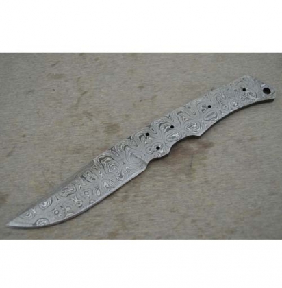 Damascus Knife Blank Blade