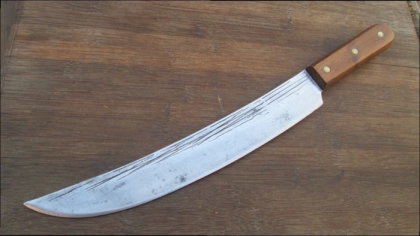 Hammered Carbon Steel Butcher Knife