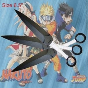 Naruto Kunai Throwing knives Red  3 Pcs