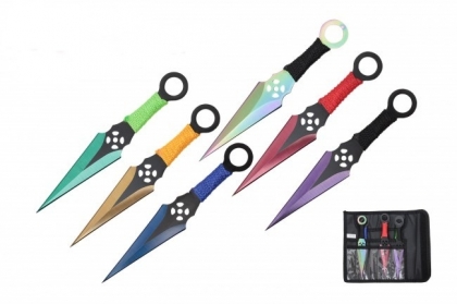 6 Piece Multi Colors Thrower Set