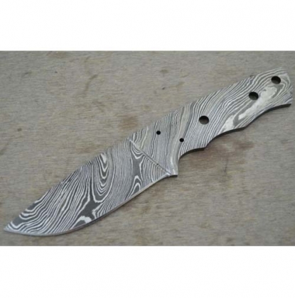 Damascus Knife Blank Blade