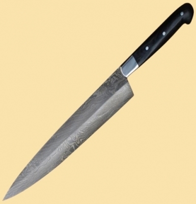 Damascus Kitchen Knife wood Handle