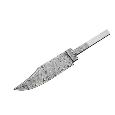 Damascus Bear Bowie Knife Blade