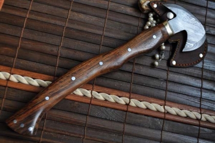 Handmade Damascus Axe - Forest Axe - Perfect For Bushcraft &amp; Camping