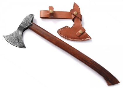 Custom Handmade Damascus Steel Hunting Viking Tomahawk Axe