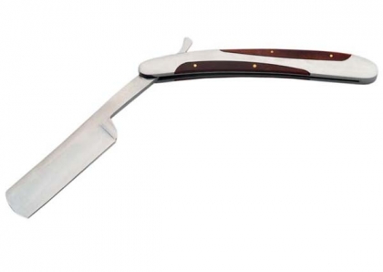 High Carbon Straight Shaving Razor Wood-steel Handle