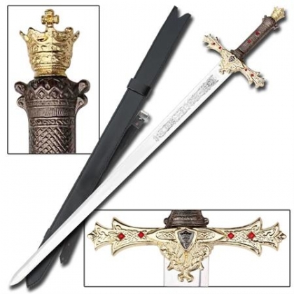 King Arthurs Excalibur Gold Medieval Sword
