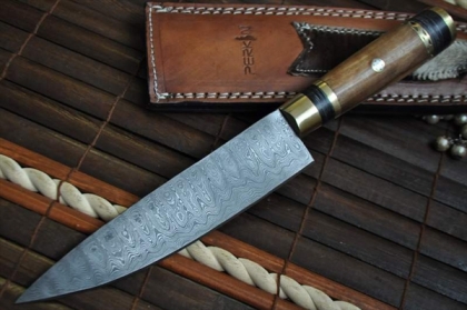 Custom Made Damascus Cheaf Knife - Machete