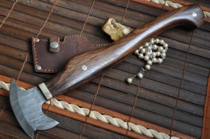 Handmade Damascus Axe - Forest Axe - Perfect For Bushcraft & Camping