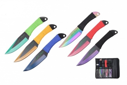 6 Piece Multi Colors Thrower Set