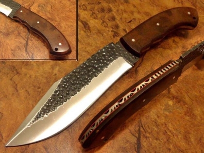 Hammered Carbon Steel Hunting Knife