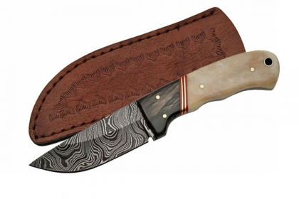 DAMASCUS BONE HUNTER WITH SHEATH